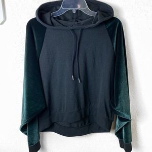 Black/ Emerald green | hoodie |